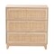 Baxton Studio Elsbeth Japandi Oak Brown Finished Wood and Natural Rattan 3-Drawer Storage Cabinet 227-12953-ZORO - alternate 4